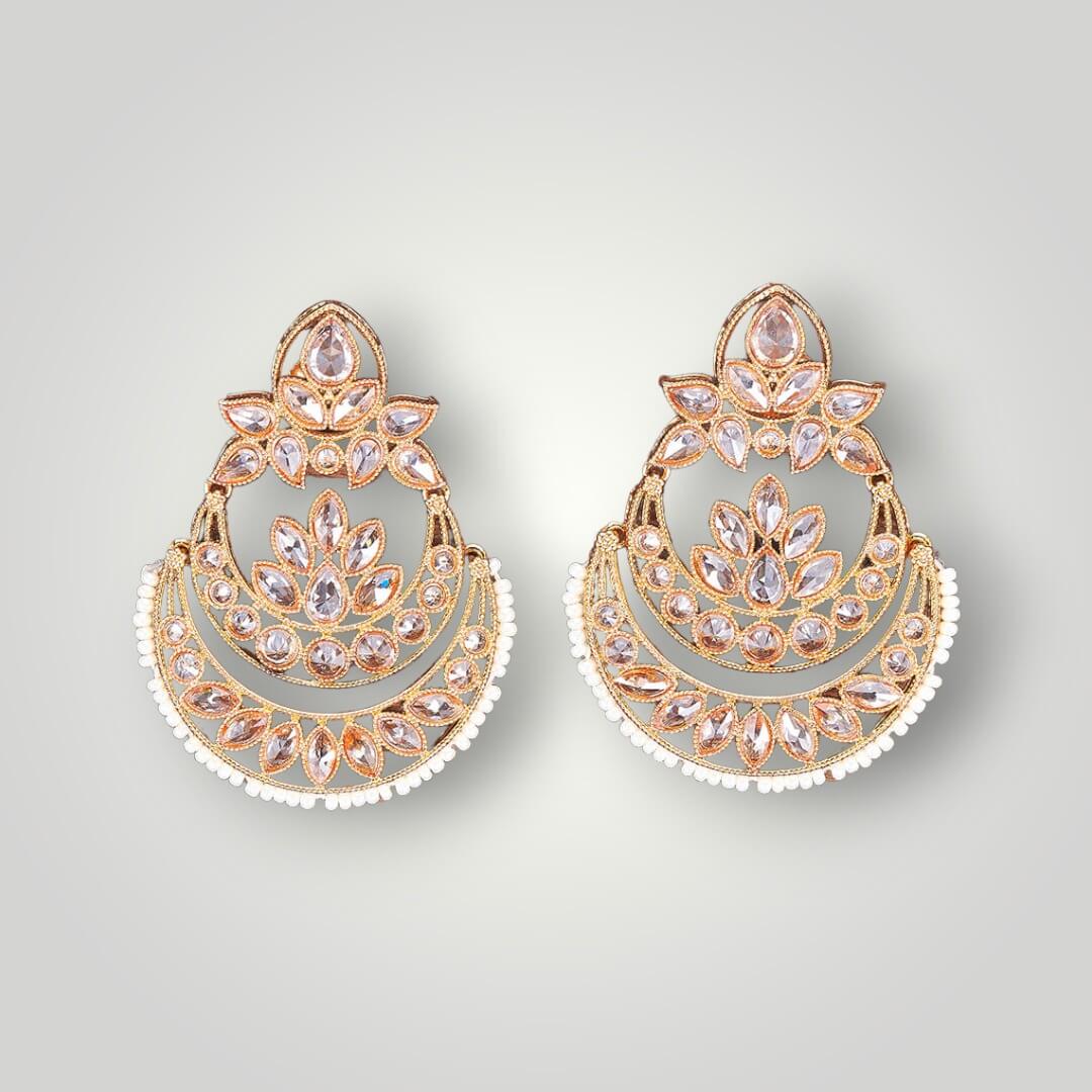 213900 - Antique Gold Plated Chand Style Earring