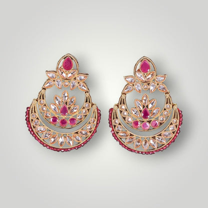 213900 - Antique Gold Plated Chand Style Earring