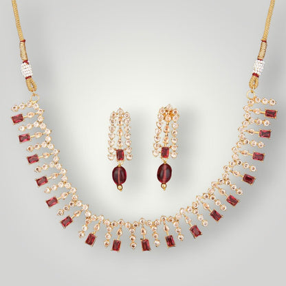 213958 - Antique Gold Plated Classic Style Necklace Set