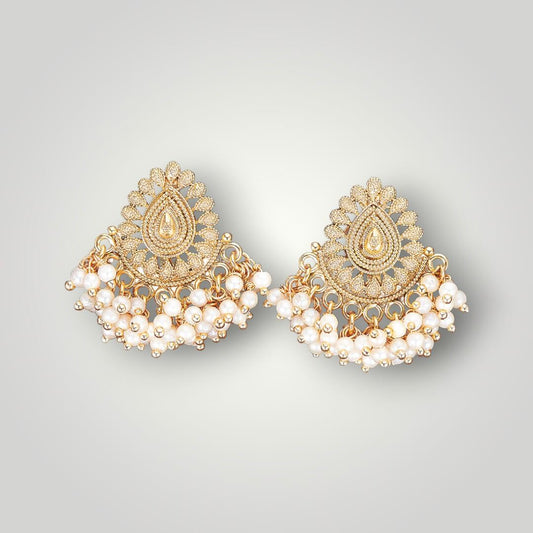 214000 - Antique Gold Plated Top/Stud Style Earring