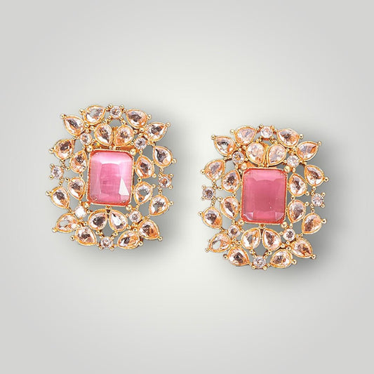 214062 - Antique Gold Plated Top/Stud Style Earring