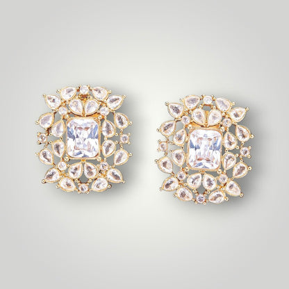 214062 - Antique Gold Plated Top/Stud Style Earring