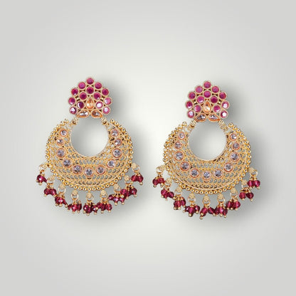 214071 - Antique Gold Plated Chand Style Earring