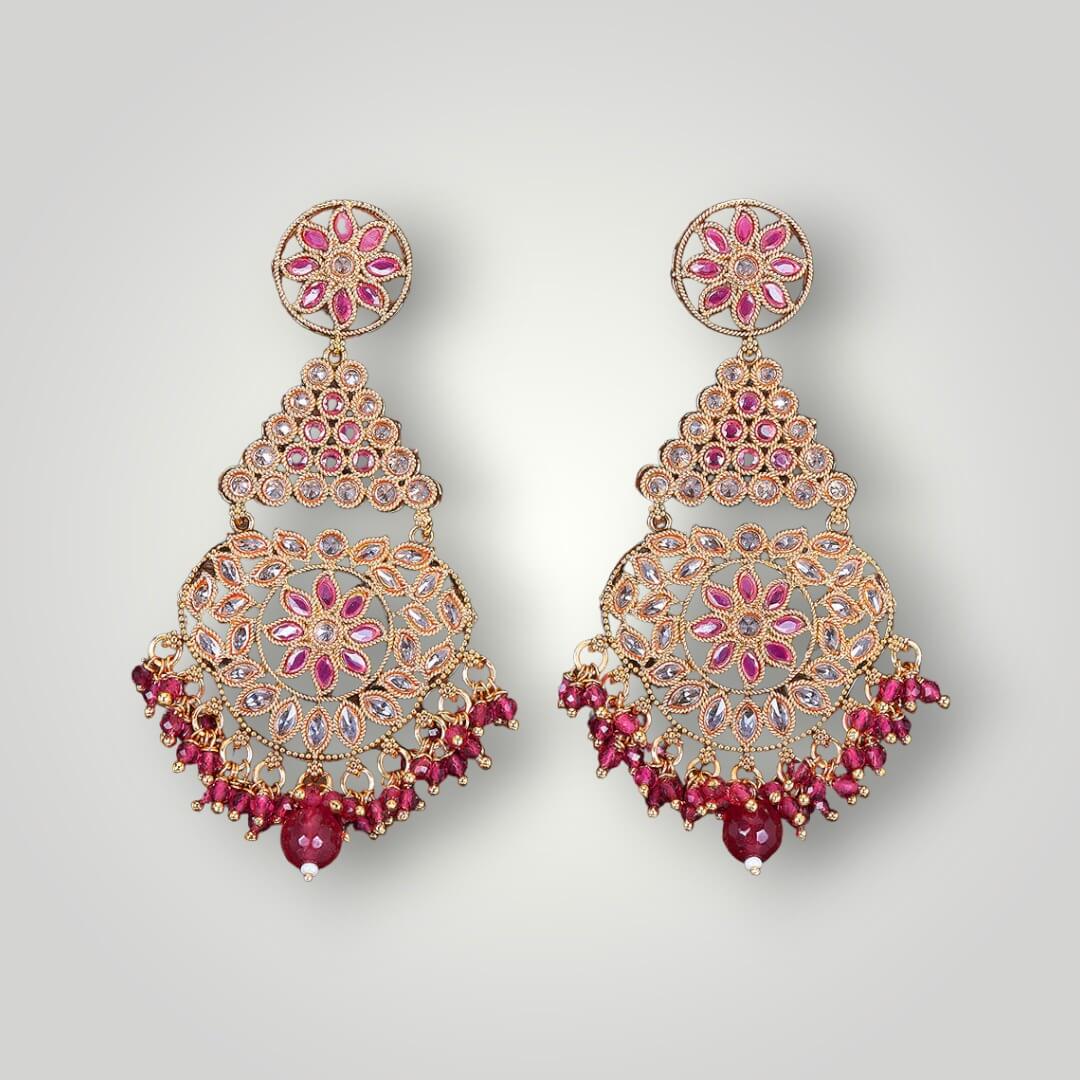 214268 - Antique Gold Plated Chand Style Earring