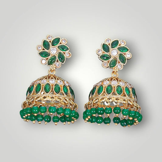 214538 - Antique Gold Plated Jhumki Style Earring
