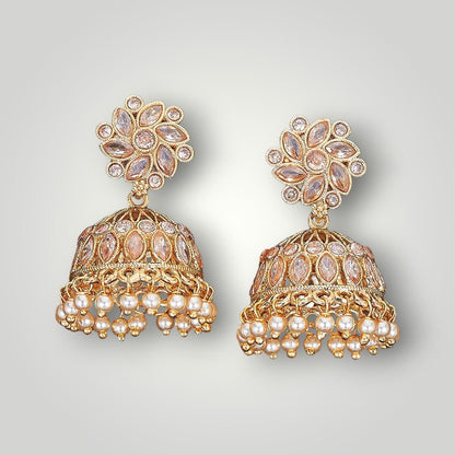 214538 - Antique Gold Plated Jhumki Style Earring