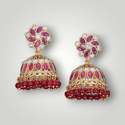 214538 - Antique Gold Plated Jhumki Style Earring