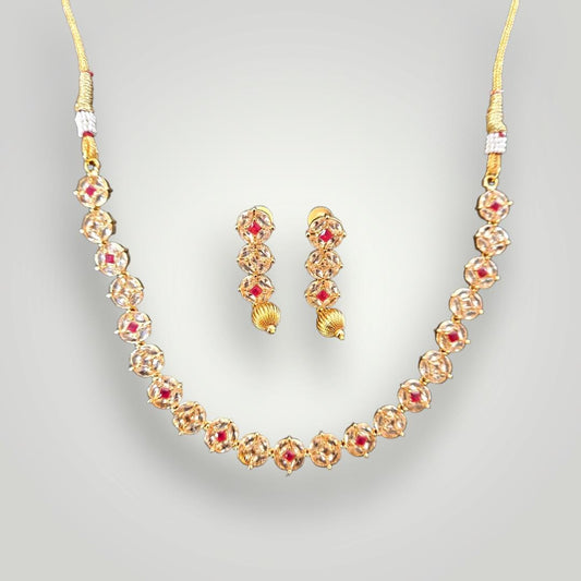 214654 - Antique Gold Plated  Style Necklace Set
