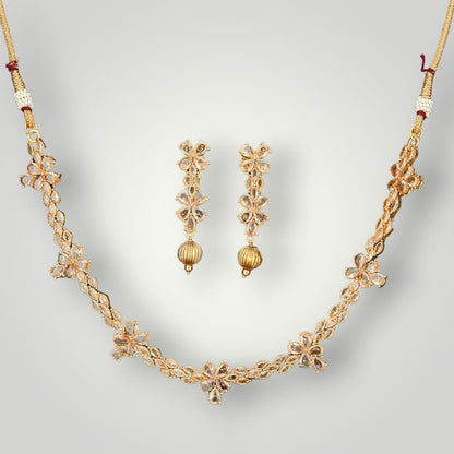 214685 - Antique Gold Plated Delicate Style Necklace Set