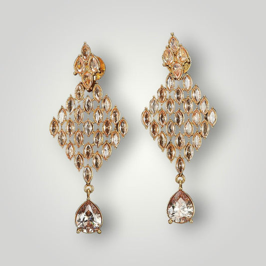 214812 - Antique Gold Plated Drop Style Earring
