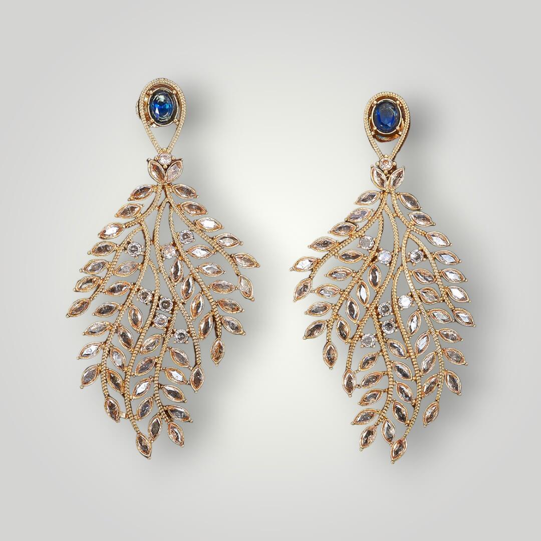 214813 - Antique Gold Plated Classic Style Earring