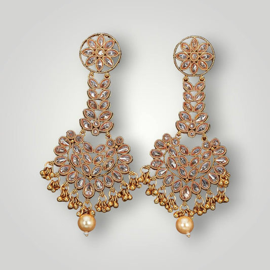 214853 - Antique Gold Plated Long Style Earring
