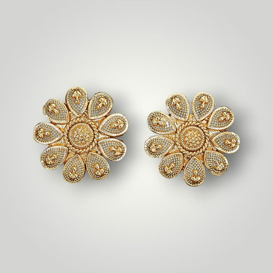 214875 - Antique Gold Plated Top/Stud Style Earring