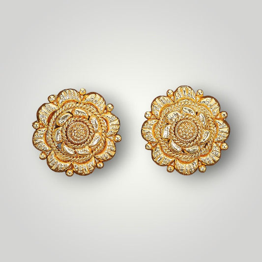 214880 - Antique Gold Plated Top/Stud Style Earring