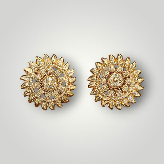 214883 - Antique Gold Plated Top/Stud Style Earring