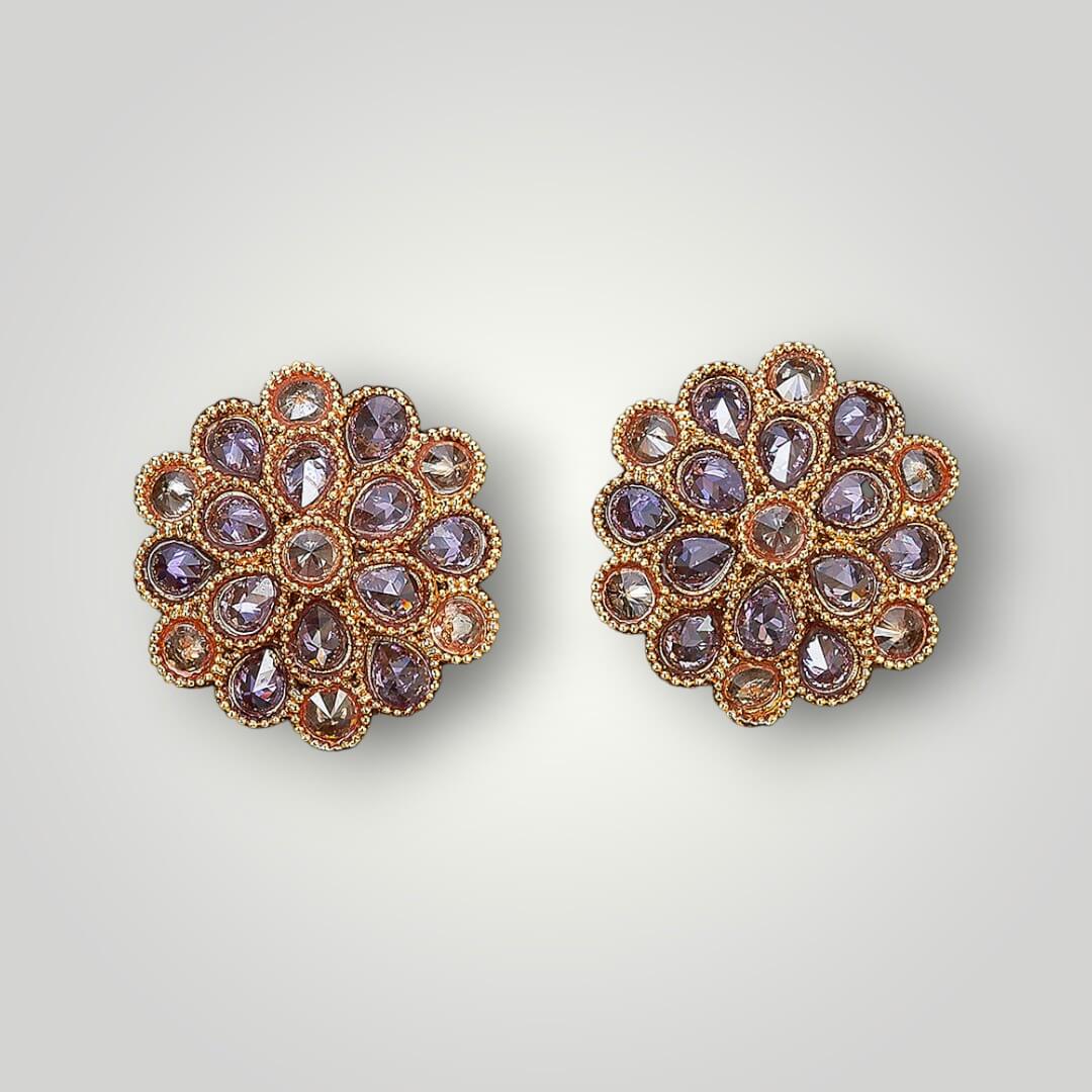 214890 - Antique Gold Plated Top/Stud Style Earring
