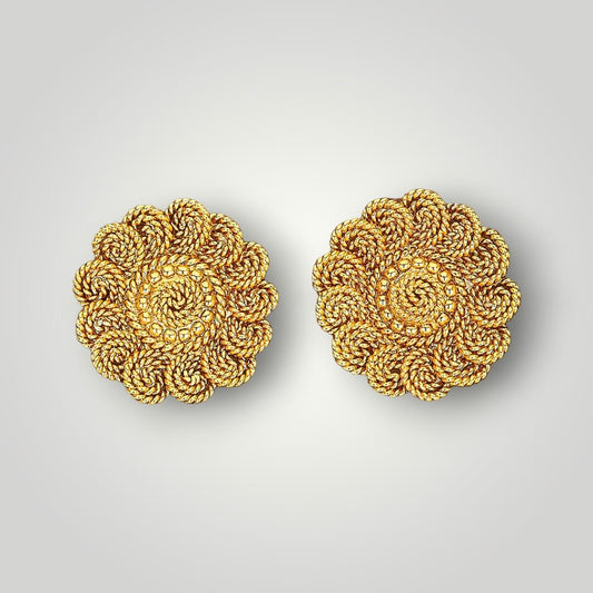 214998 - Antique Gold Plated Top/Stud Style Earring